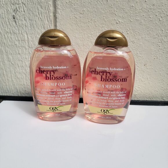 set of 2 Ogx Shampoo Cherry Blossom heavenly Hydration 13 Ounce 2 Pack new - Picture 1 of 3